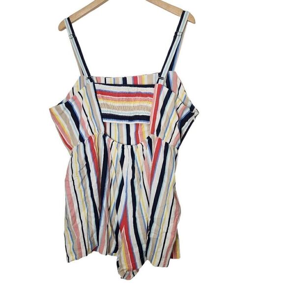Forever 21+ Beloved Heart multi colored striped short romper size 3x - Picture 4 of 7